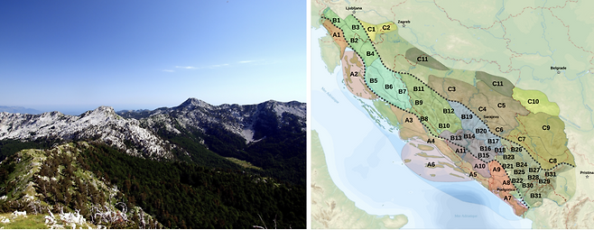 험준한 디나르 알프스 산맥과 복잡한 행정 경계선들. 사진제공|크로아티아관광청/CNTB