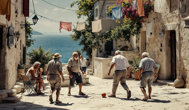 마을의 노인들의 여유로운 한 때를 즐기고 있다. 사진제공|크로아티아관광청/CNTB