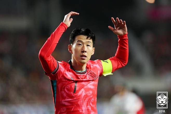 대한민국 축구대표팀 주장 손흥민. /사진=대한축구협회 제공