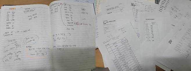 잇츠굿의 단백질빵 개발노트. 수백번의 시행착오가 노트에 전부 담겨있다. /이수정 대표 제공