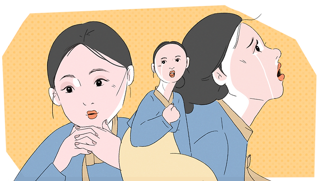 함흥 출신 열여섯살 소녀 전옥은 1927년 '아리랑' 나운규 감독에 발탁돼 영화 '잘있거라' '옥녀' '사랑을 찾아서'에 주연을 맡았다. 비극적 여주인공에 어울리는 외모에 '눈물의 여왕'으로 불릴 만큼 연기력까지 뛰어났다. 1930년대엔 스타 가수였고, 광복후에는 '백조가극단'을 이끌면서 대본을 쓰고 연출까지 맡았다./일러스트=조선디자인랩 이연주