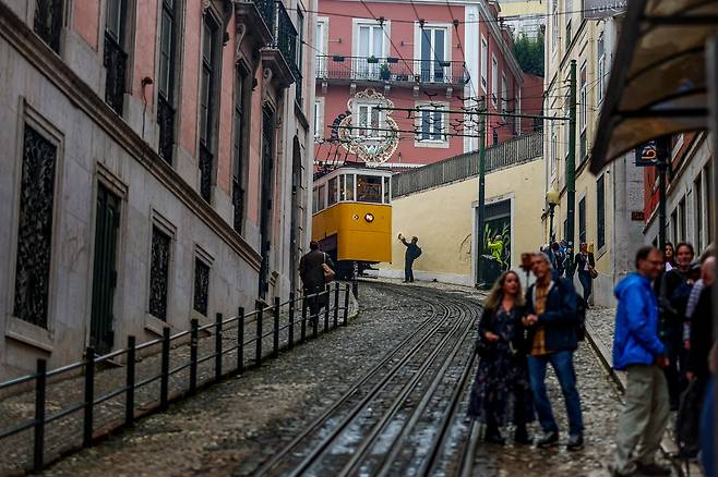 2023년 11월 정상적으로 작동 중인 포르투갈 리스본의 글로리아 푸니쿨라. /연합뉴스