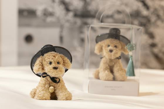 Grand Hyatt Seoul's mascot dog doll with gat (traditional Korean hat) [GRAND HYATT SEOUL]