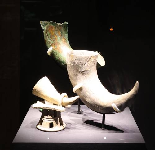 중앙아시아 문화의 영향을 받은 신라 뿔잔[사진/백승렬 기자]