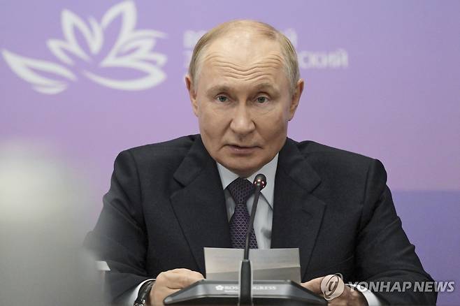 블라디미르 푸틴 러시아 대통령 [AP/크렘린풀 연합뉴스. 재판매 및 DB 금지]