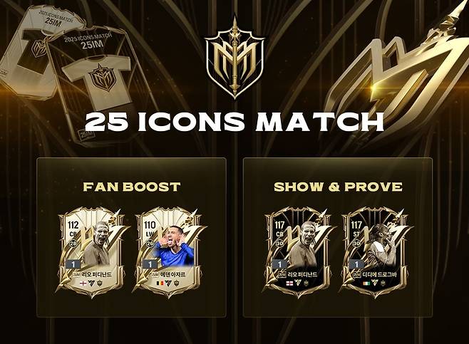 레전드들의 현역 시절 능력치를 반응한 신규 시즌 ‘25IM 클래스’. 사진 | 넥슨