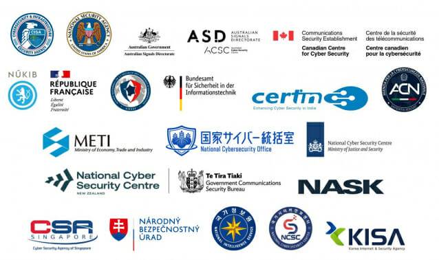 S-BOM 마련에 참여한 세계 15개국 17개 기관들. 우리나라도 국정원과 KISA가 참여했다.