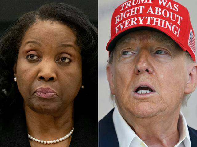 리사 쿡(왼쪽) 미국 연방준비제도(Fed·연준) 이사와 도널드 트럼프 미국 대통령. 워싱턴=AFP 연합뉴스