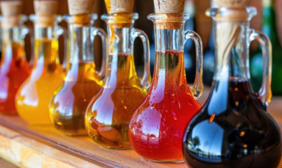 식초는 생산 과정에 따라 다른 특성을 갖기도 한다. 사진은 여러 종류의 식초. [사진=Harvard University]