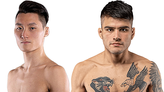 ONE Championship 밴텀급 타이틀 도전자 권원일, 멕시코 LUX 밴텀급 챔피언 후안 디아스. 사진=Group One Holdings Pte. Ltd./LUX Fight League