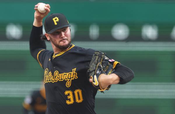 스킨스는 다저스 타선을 압도했다. 사진= Charles LeClaire-Imagn Images= 연합뉴스 제공