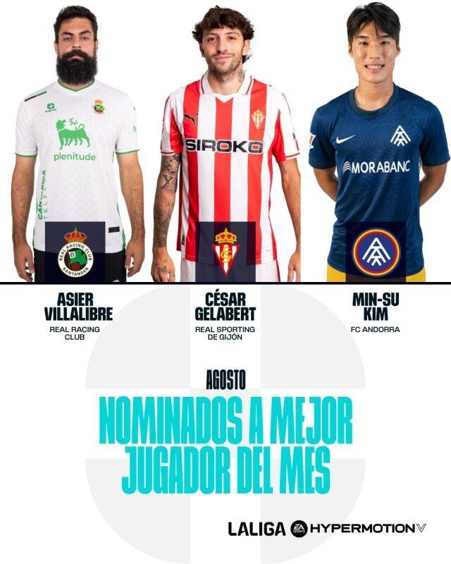 8월 이달의 선수상 후보에 포함된 김민수./라리가 하이퍼모션