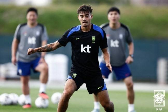 옌스 카스트로프의 훈련 모습   [KFA 제공]