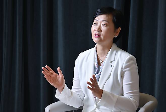 이은정 하나더넥스트 본부장이 지난달 28일 오후 서울 하나은행 삼성역기업센터에서 헤럴드경제와 인터뷰를 하고 있다. 임세준 기자