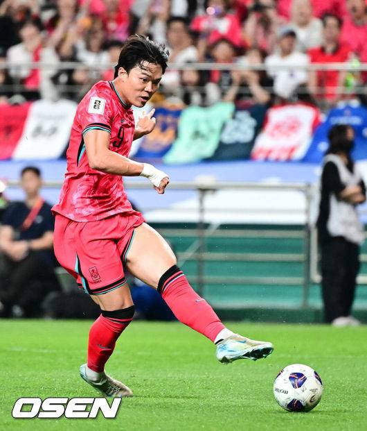 [OSEN=지형준 기자] 축구대표팀 오현규. 2025.06.10 / jpnews@osen.co.kr