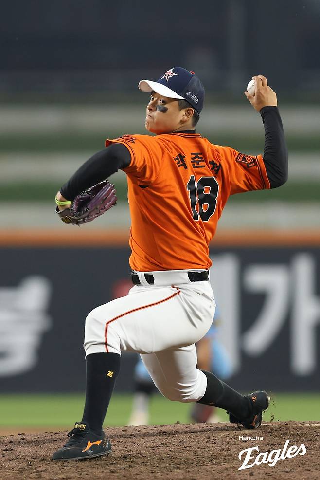 2026 KBO 신인드래프트 전체 1순위 지명이 유력한 천안북일고 투수 박준현. 사진 한화 이글스