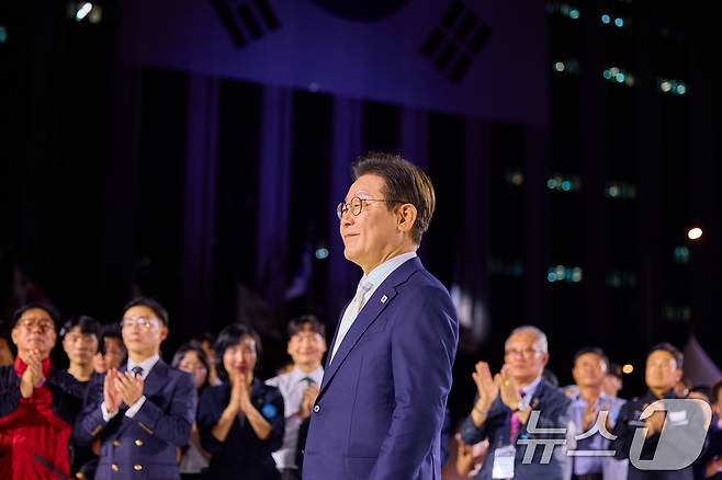 이재명 대통령이 지난달 15일 대통령 국민 임명식에 참석하고 있다. (대통령실 제공. 재판매 및 DB금지) /뉴스1