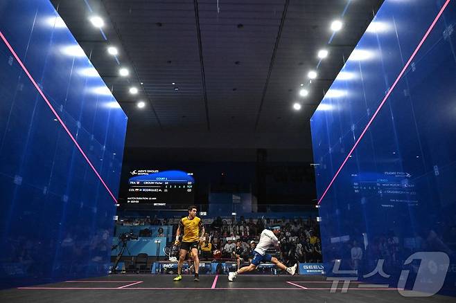 스쿼시는 분당 열량 소모량이 15㎈로 다른 종목과 비교해 운동 효과가 크다. ⓒ AFP=뉴스1