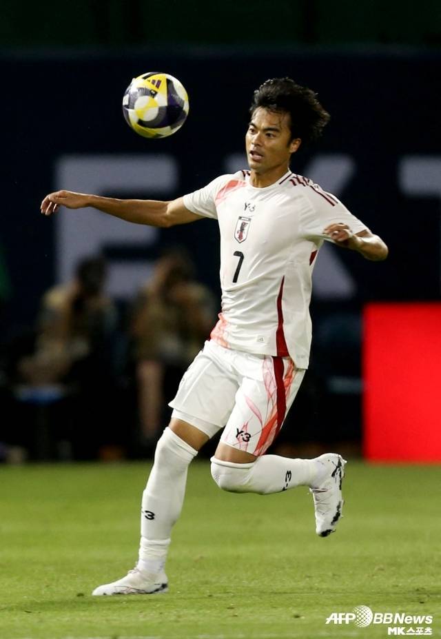 미토마의 존재감은 없었다. 그는 멕시코전 내내 고전했다. 사진(오클랜드 미국)=AFPBBNews=News1