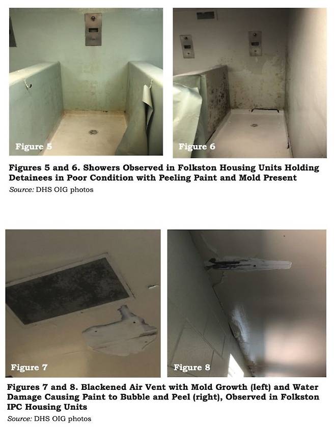 [서울=뉴시스] 조지아주 폭스턴 이민자 수용소의 열악한 환경. (사진 = 더커렌트 캡처) 2025.09.07.  *재판매 및 DB 금지