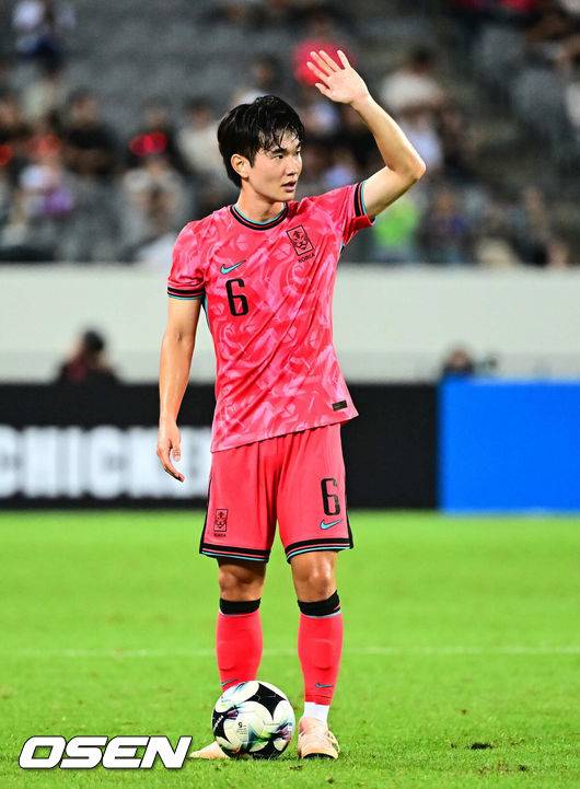 [OSEN=지형준 기자] 한국축구대표팀 김진규 . 2025.07.15 / jpnews@osen.co.kr