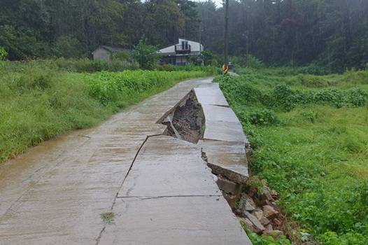 ▲지역 곳곳 호우 피해ⓒ군산시