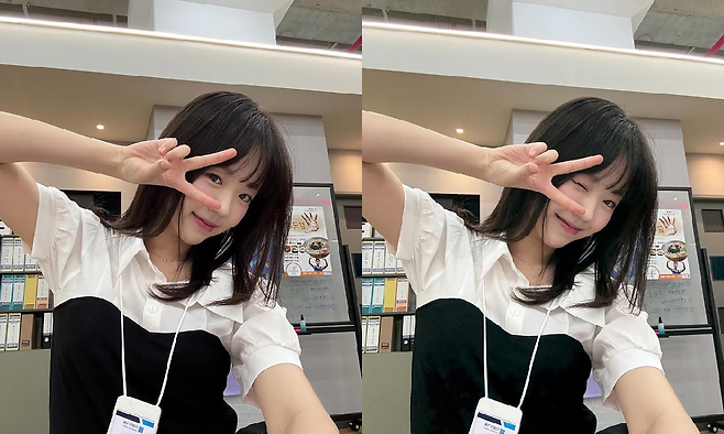 지예은이 러블리한 미소와 함께 근황을 전했다. 지예은 SNS 캡처