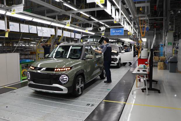 광주글로벌모터스(GGM) 캐스퍼 일렉트릭 생산 라인. <GGM 제공>