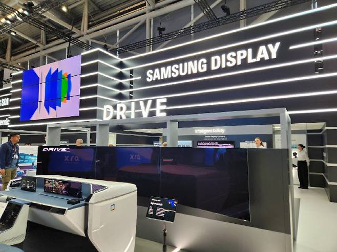 삼성디스플레이 ‘IAA 모빌리티 2025’ 전시관 전경 (사진=이데일리 이배운 기자)