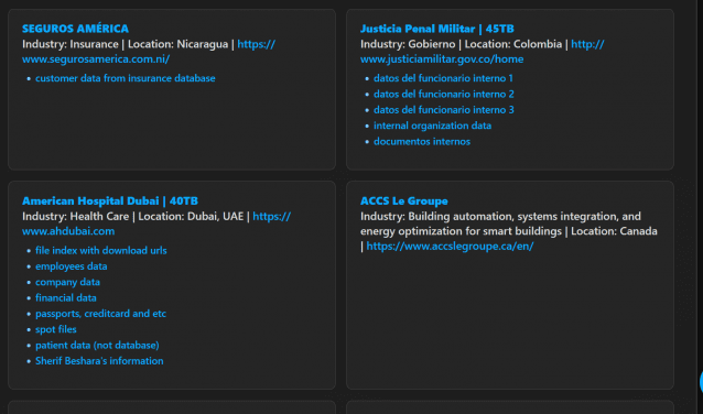 SGI서울보증을 공격했다고 주장하는 랜섬웨어 그룹 '건라' 다크웹에 SGI서울보증에 내한 내용이 완전히 삭제된 모습. (사진=다크웹 캡처)