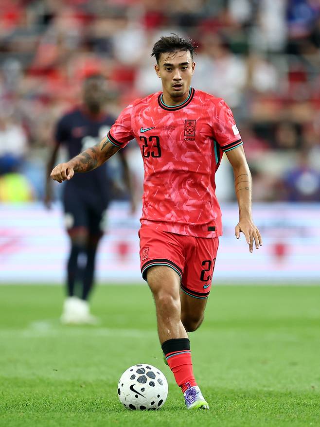 미국전에서 한국 대표팀 데뷔전을 치른 옌스 카스트로프. [연합뉴스]