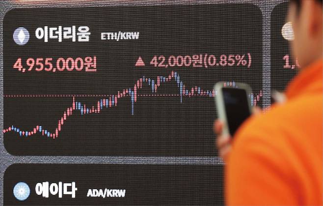 업계에서는 알트코인 하락장 때 하락폭이 적었던 이더리움이 상승 반전 때 급등할 수 있다는 의견을 내놓기도 한다. (연합뉴스)