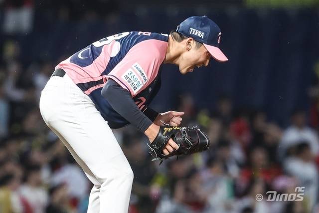 구창모가 7일 창원 KIA전에서 3회초 만루 위기에서 벗어난 뒤 포효하고 있다. 사진=NC 제공