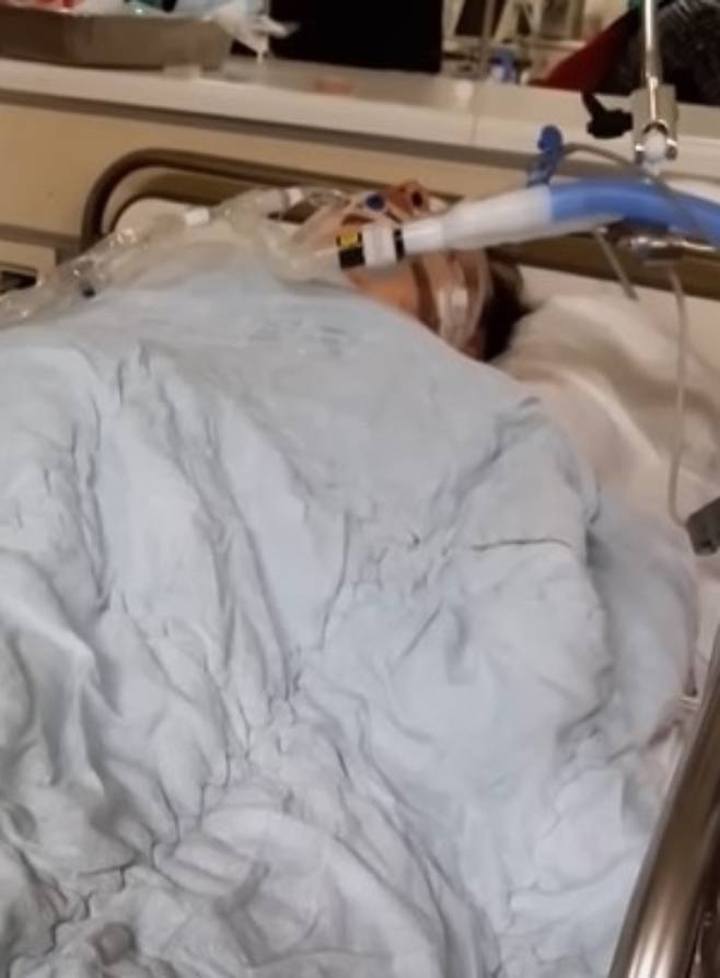 수술 후 중환자실에 입원한 권씨. /사진=SBS '꼬리에 꼬리를 무는 그날 이야기'
