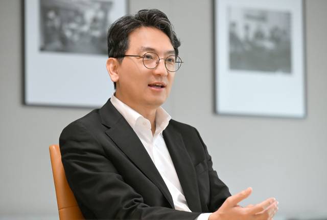 장진석 BCG코리아 AI&디지털 대표는 최근 서울 중구 사옥에서 서울경제신문과 만나 AI 활용 전략을 소개하고 있다. 사진제공=BCG