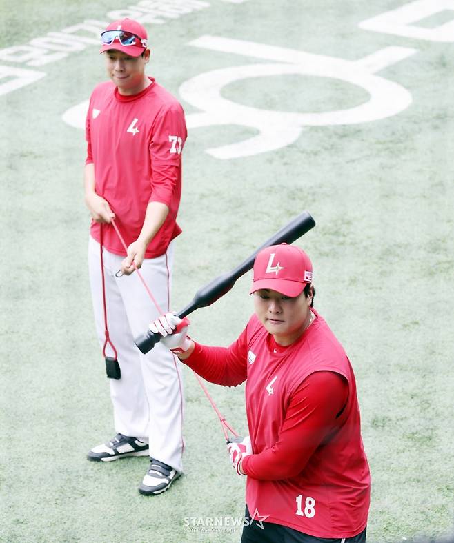 [영상]'랜더스 차세대 홈런공장장' 고명준, 타격훈련3종세트