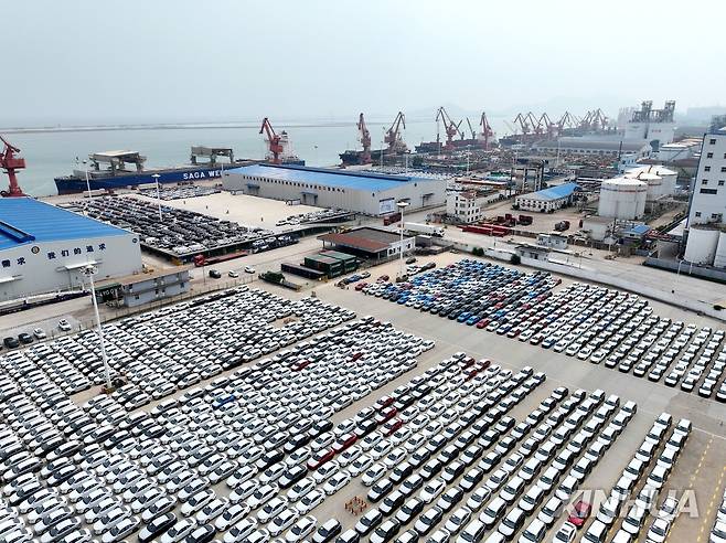 중국 동부 장쑤성 롄윈강시의 수출항 [신화 연합뉴스]