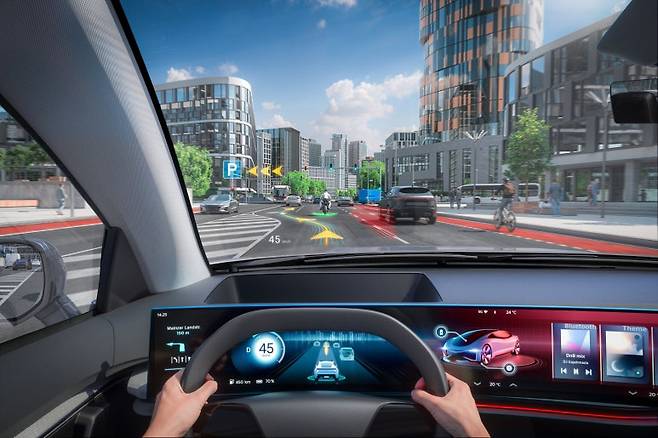 아우모비오가 초소형 3D 헤드업 디스플레이를 IAA2025에서 공개했다. 사진=아우모비오