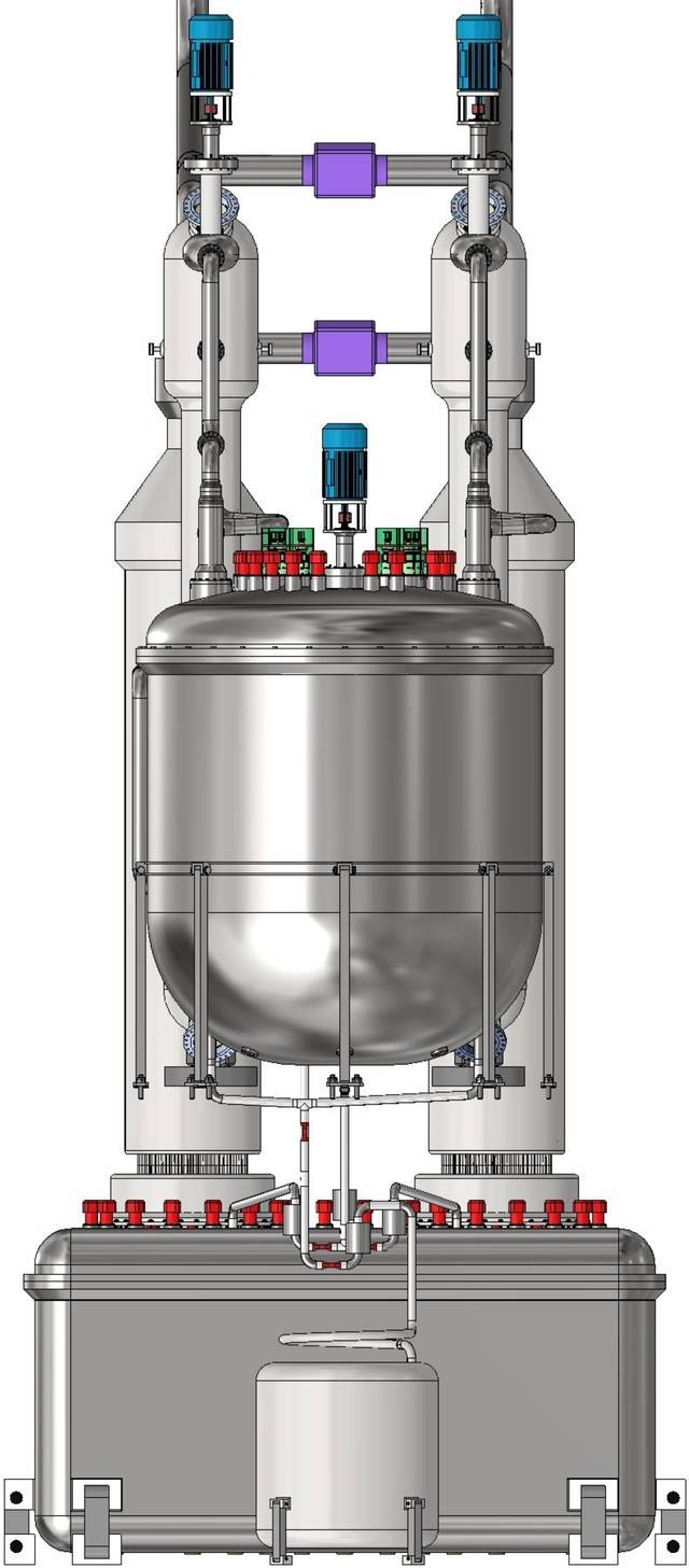 해양용 용융염원자로 시스템 개념도.