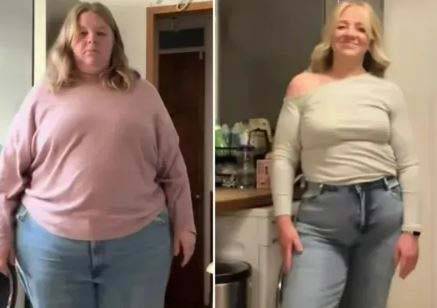 영국의 한 여성이 1년 만에 약 60kg 감량에 성공한 사연을 공개해 화제다./사진=더 선