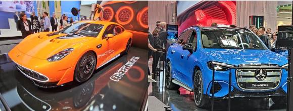 벤츠 AMG GTXX와 GLC EQ 전시. [사진=정구민 국민대 교수]