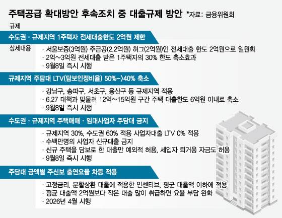 주택공급 확대방안 후속조치 중 대출규제 방안/그래픽=임종철