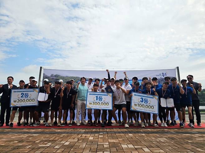 하남시조정협회 로잉프로 선수단이&nbsp;제11회 충주탄금호배 전국생활체육조정대회에서 에이트 우승과 함께 다수 종목에서 입상했다. ⓒ하남시조정협회