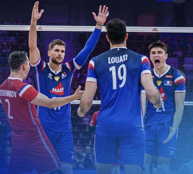 세계선수권에 참가하는 프랑스 남자배구 대표팀 선수들 [FIVB 인스타그램 캡처. 재판매 및 DB 금지]
