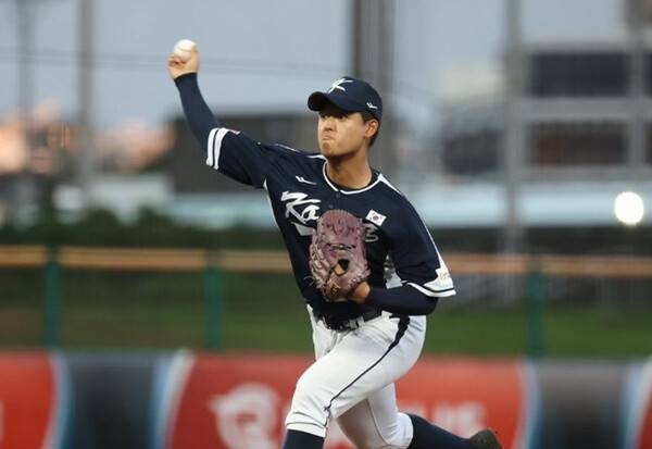 한일전 등판한 박준현. (사진=WBSC)