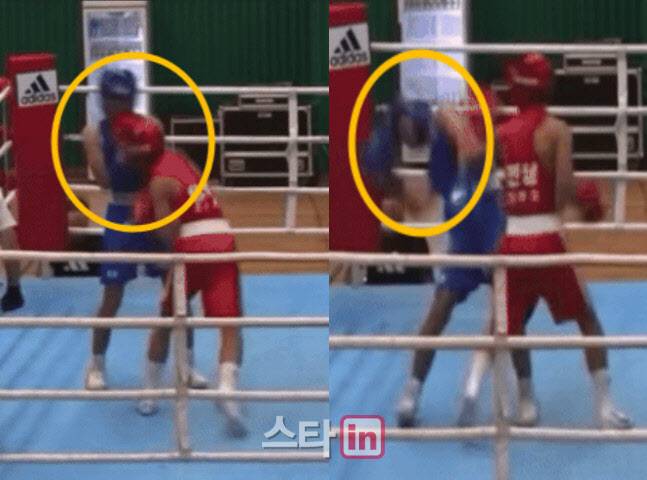 블루 코너 A군의 경기 모습.(출처=독자 제보 영상 캡처)