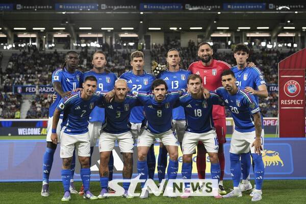 2026 국제축구연맹(FIFA) 월드컵행이 위태로운 이탈리아 대표팀. /사진=뉴시스(AP)
