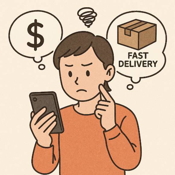 최근 퀵커머스 시장이 커지는 가운데, 배송 속도와 비용을 두고 고민하는 소비자들이 늘고 있다. 사진은 기사의 이해를 돕기 위해 챗GPT로 생성한 이미지. [사진=챗GPT]