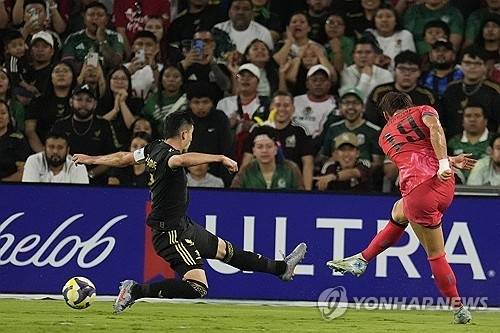 ▲ 후반 30분 오현규 골 장면 [AP=연합뉴스]