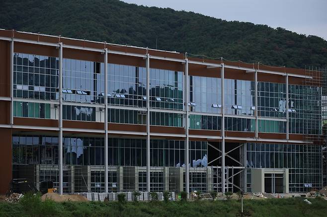 막바지 공사 중인 국제미디어센터 [촬영 손대성]